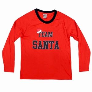 Team Santa Long Sleeve T - Shirt is a festive & cozy PJ shirt (ft's a crew neck)